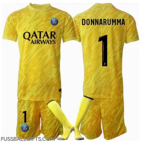 Paris Saint-Germain Gianluigi Donnarumma #1 Torwart Fußballbekleidung 3rd trikot Kinder 2024-25 Kurzarm (+ kurze hosen)